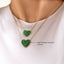 Heart Pendant Necklace in Green