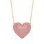 Heart Pendant Necklace in Pink
