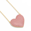 Heart Pendant Necklace in Pink