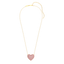 Heart Pendant Necklace in Pink
