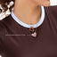 Heart Pendant Necklace in Pink