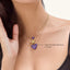 Heart Pendant Necklace in Violet