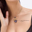 Heart Pendant Necklace in Purple