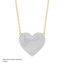 Heart Pendant Necklace in White