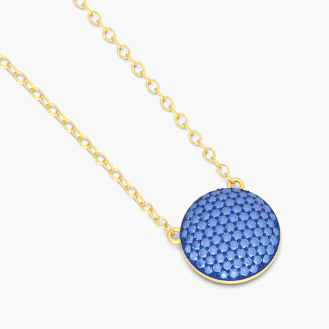 Sphere Pendant Necklace in Blue