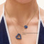 Sphere Pendant Necklace in Blue
