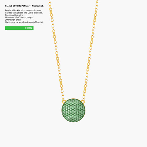 Sphere Pendant Necklace in Green