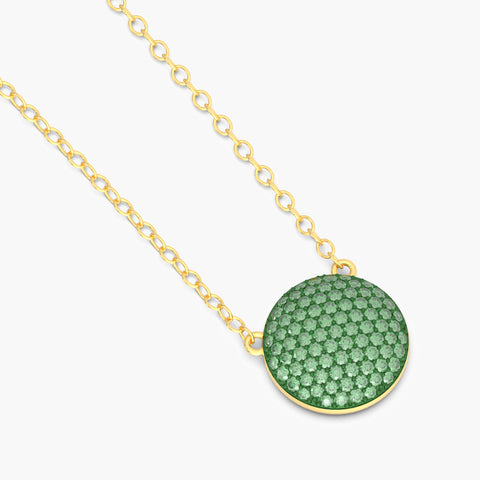 Sphere Pendant Necklace in Green