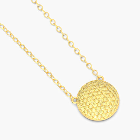 Sphere Pendant Necklace in Yellow