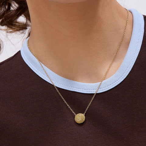 Sphere Pendant Necklace in Yellow
