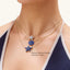 Sphere Pendant Necklace in Blue