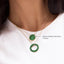Sphere Pendant Necklace in Green
