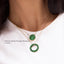 Sphere Pendant Necklace in Green