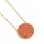 Sphere Pendant Necklace in Orange