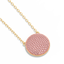 Sphere Pendant Necklace in Pink