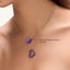 Sphere Pendant Necklace in Violet