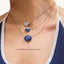 Sphere Pendant Necklace in Blue