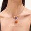 Sphere Pendant Necklace in Orange