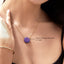 Sphere Pendant Necklace in Violet