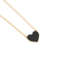 Heart Pendant Necklace in Black