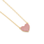 Heart Pendant Necklace in Pink