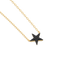 Star Pendant Necklace in Black