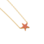 Star Pendant Necklace in Orange