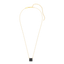 Cube Pendant Necklace in Black