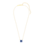 Cube Pendant Necklace in Blue