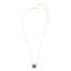 Cube Pendant Necklace in Green