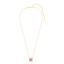 Cube Pendant Necklace in Pink