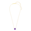 Cube Pendant Necklace in Violet