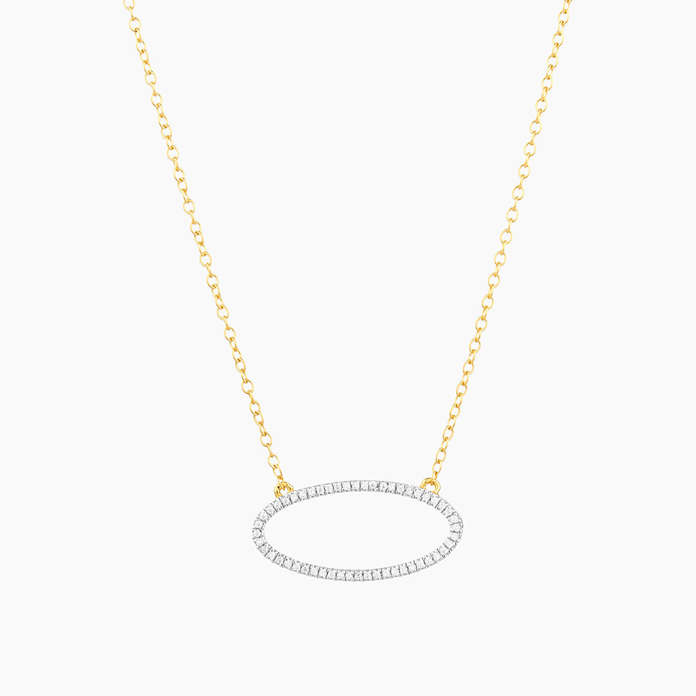 BUY OVAL PENDANT NECKLACE | 14KT GOLD PLATED | HELLO ELLA