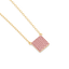 Cube Pendant Necklace in Pink
