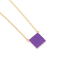 Cube Pendant Necklace in Violet