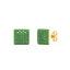 Cube Studs in Green