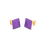 Cube Studs in Violet
