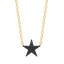 Star Pendant Necklace in Black