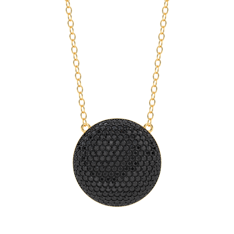 Sphere Pendant Necklace in Black