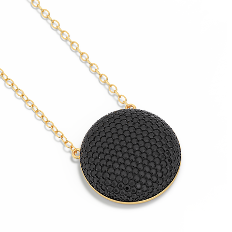Sphere Pendant Necklace in Black