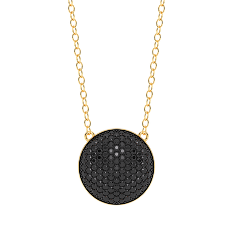 Sphere Pendant Necklace in Black