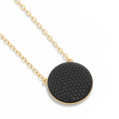 Sphere Pendant Necklace in Black