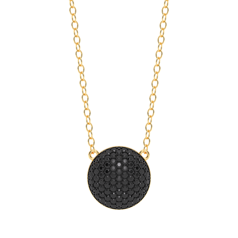 Sphere Pendant Necklace in Black