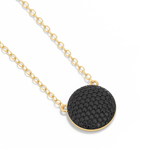 Sphere Pendant Necklace in Black