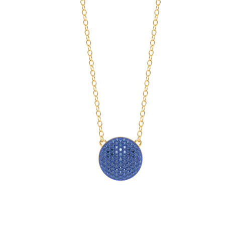 Sphere Pendant Necklace in Blue