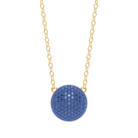 Sphere Pendant Necklace in Blue
