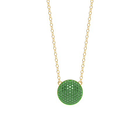 Sphere Pendant Necklace in Green