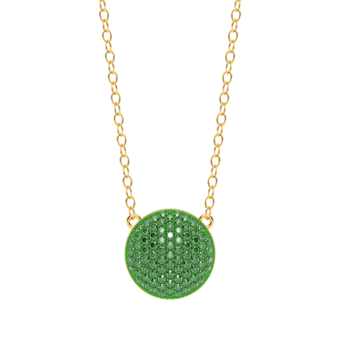 Sphere Pendant Necklace in Green