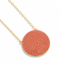 Sphere Pendant Necklace in Orange