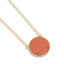 Sphere Pendant Necklace in Orange